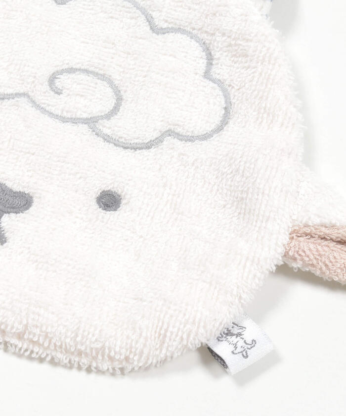 Slap Slip Baby 【Matching】 Sheep Rabbit Bear Animal Face Motif Pile Fabric Bib Baby