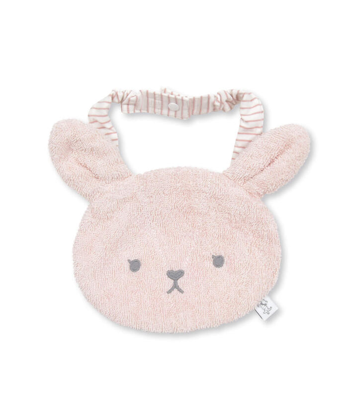 Slap Slip Baby 【Matching】 Sheep Rabbit Bear Animal Face Motif Pile Fabric Bib Baby