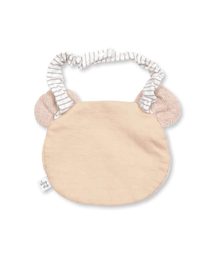 Slap Slip Baby 【Matching】 Sheep Rabbit Bear Animal Face Motif Pile Fabric Bib Baby