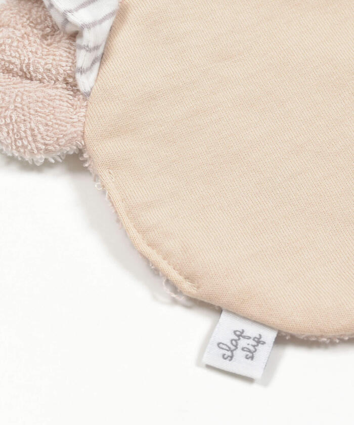 Slap Slip Baby 【Matching】 Sheep Rabbit Bear Animal Face Motif Pile Fabric Bib Baby