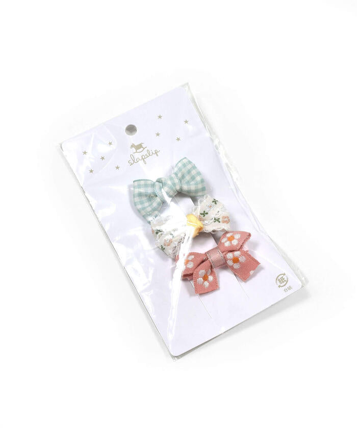 Slap Slip Baby SLAP SLIP BABY Ribbon Candy Flower Hairpin 3-Piece Set Baby