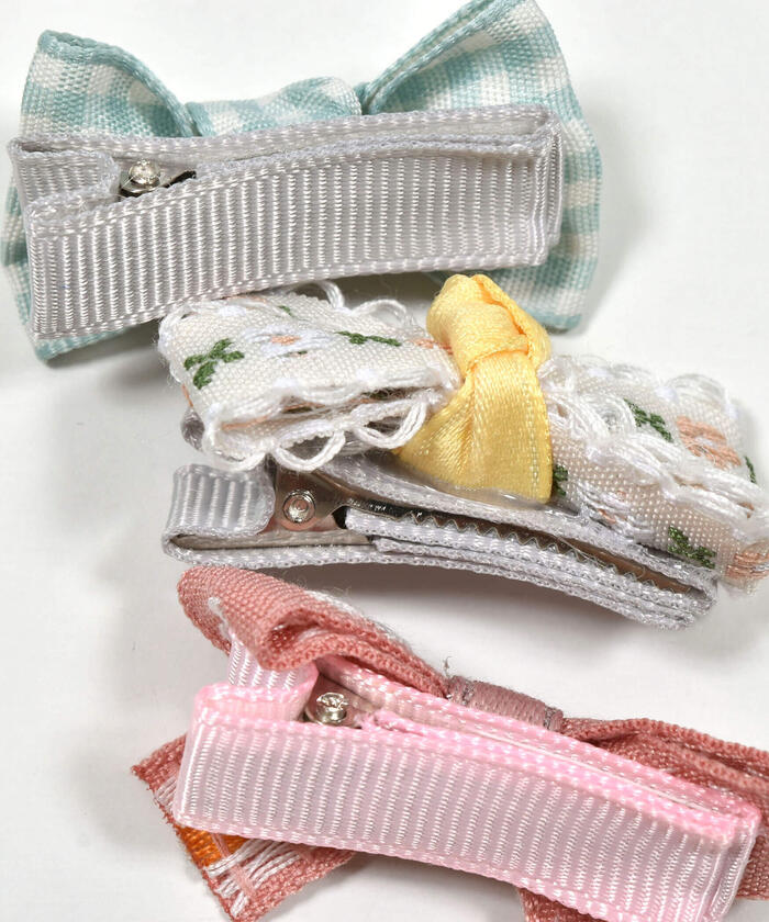 Slap Slip Baby SLAP SLIP BABY Ribbon Candy Flower Hairpin 3-Piece Set Baby