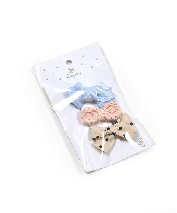 Slap Slip Baby SLAP SLIP BABY Ribbon Candy Flower Hairpin 3-Piece Set Baby