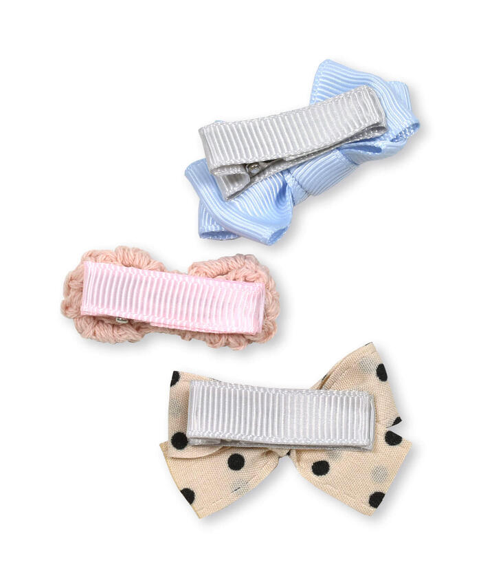 Slap Slip Baby SLAP SLIP BABY Ribbon Candy Flower Hairpin 3-Piece Set Baby