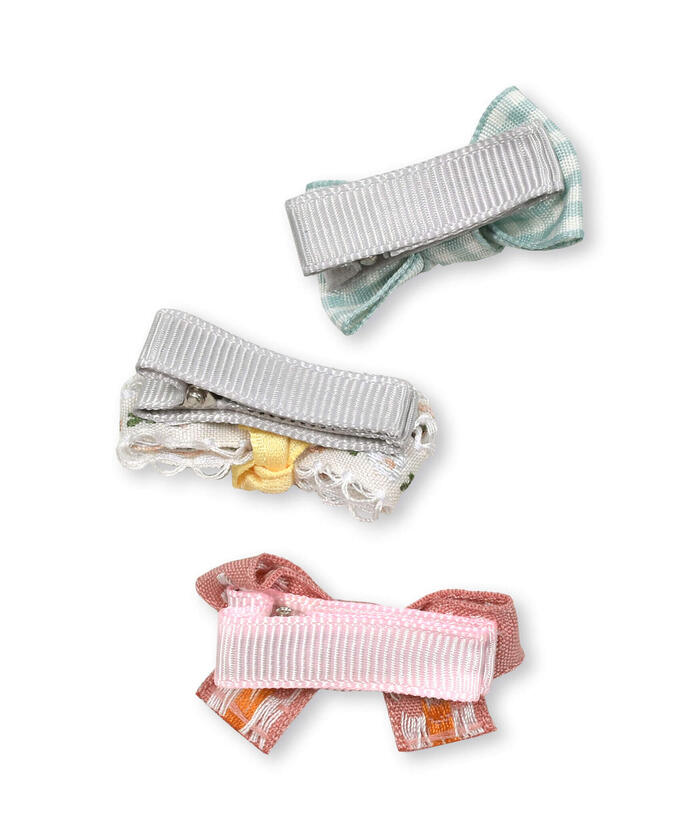 Slap Slip Baby SLAP SLIP BABY Ribbon Candy Flower Hairpin 3-Piece Set Baby