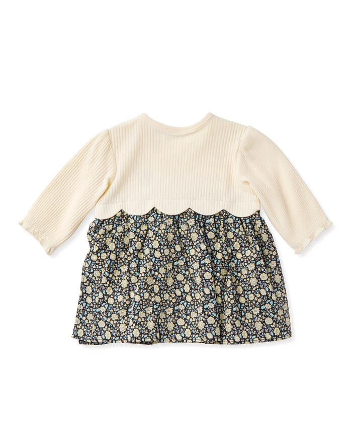 Slap Slip Baby 【Matching】 Floral Skirt Docking Romper Baby