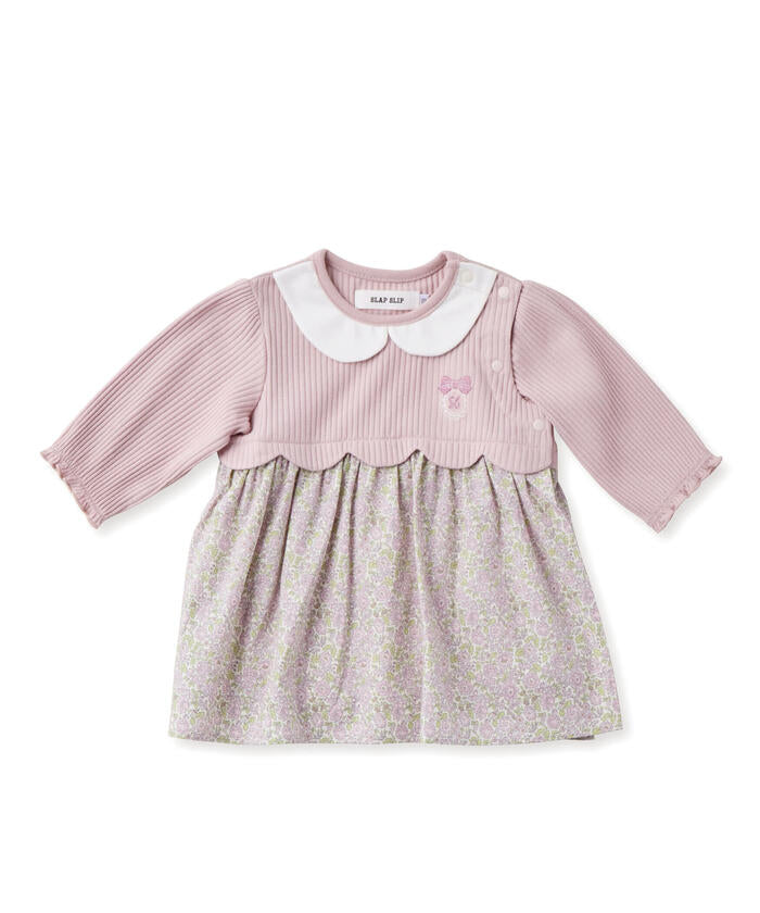 Slap Slip Baby 【Matching】 Floral Skirt Docking Romper Baby