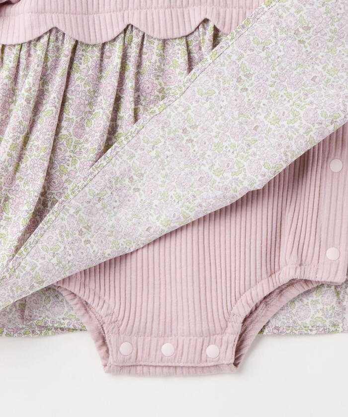 Slap Slip Baby 【Matching】 Floral Skirt Docking Romper Baby