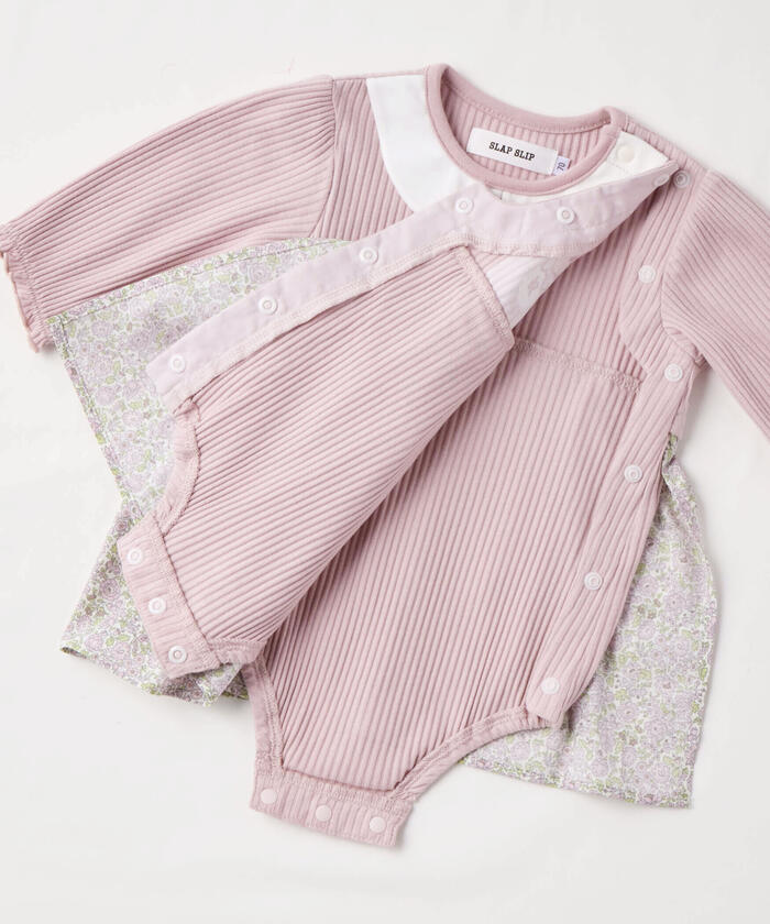 Slap Slip Baby 【Matching】 Floral Skirt Docking Romper Baby