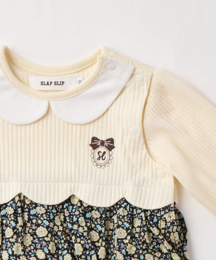 Slap Slip Baby 【Matching】 Floral Skirt Docking Romper Baby