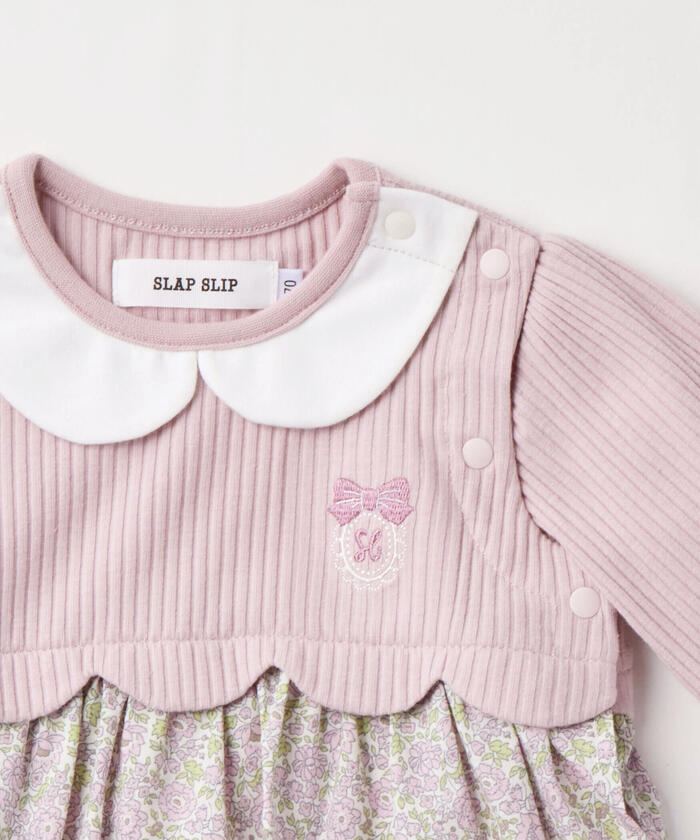 Slap Slip Baby 【Matching】 Floral Skirt Docking Romper Baby