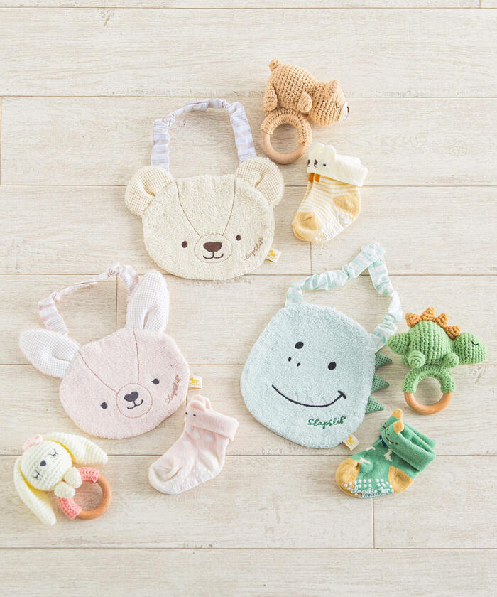 Slap Slip Baby SLAP SLIP BABY Animal Motif Rabbit Whale Dinosaur Bear Teething Baby