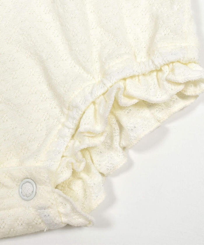 Slap Slip Baby Scalloped Edge Embroidered Collar Bodysuit Mini Baby