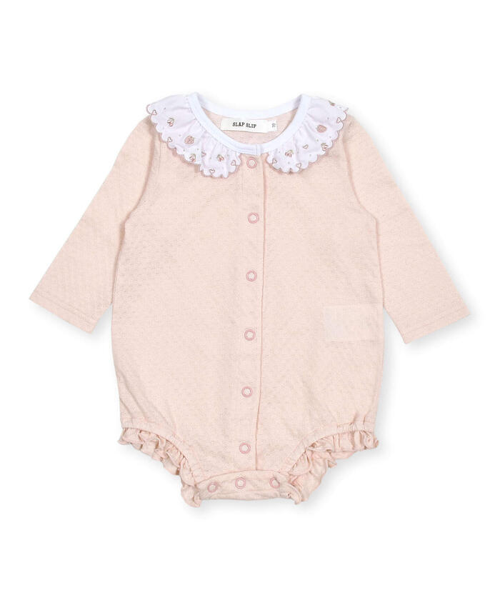 Slap Slip Baby Scalloped Edge Embroidered Collar Bodysuit Mini Baby
