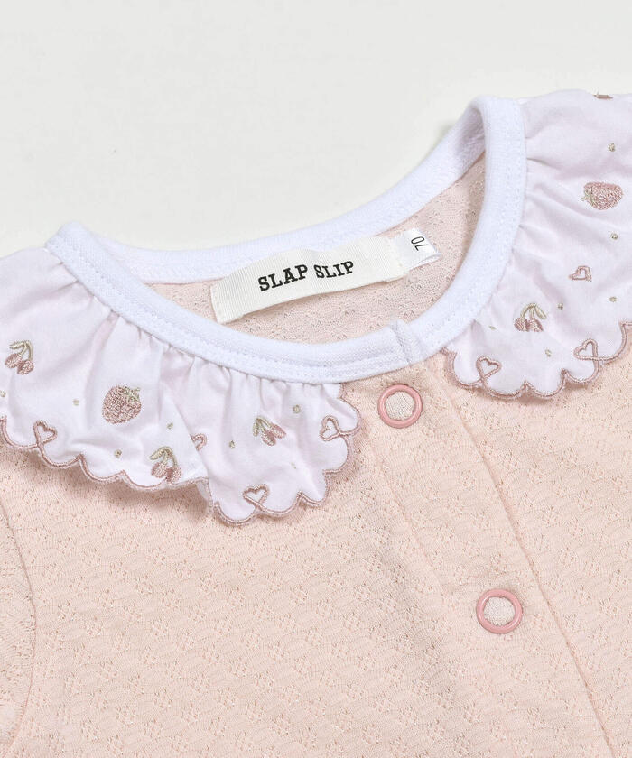 Slap Slip Baby Scalloped Edge Embroidered Collar Bodysuit Mini Baby