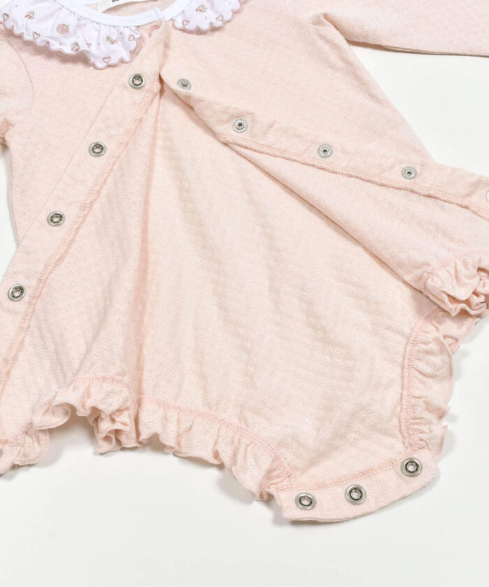 Slap Slip Baby Scalloped Edge Embroidered Collar Bodysuit Mini Baby