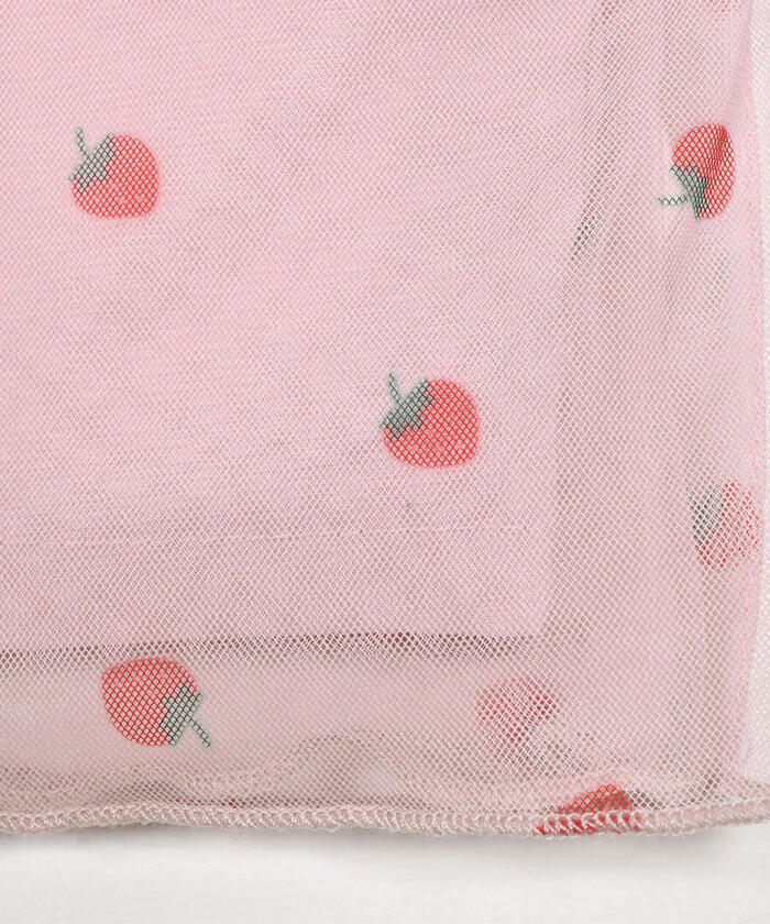 Slap Slip Baby Strawberry Pattern Tulle Skirt Docking Romper Baby