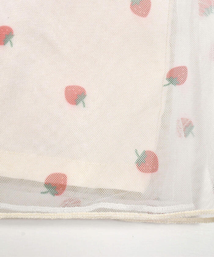 Slap Slip Baby Strawberry Pattern Tulle Skirt Docking Romper Baby