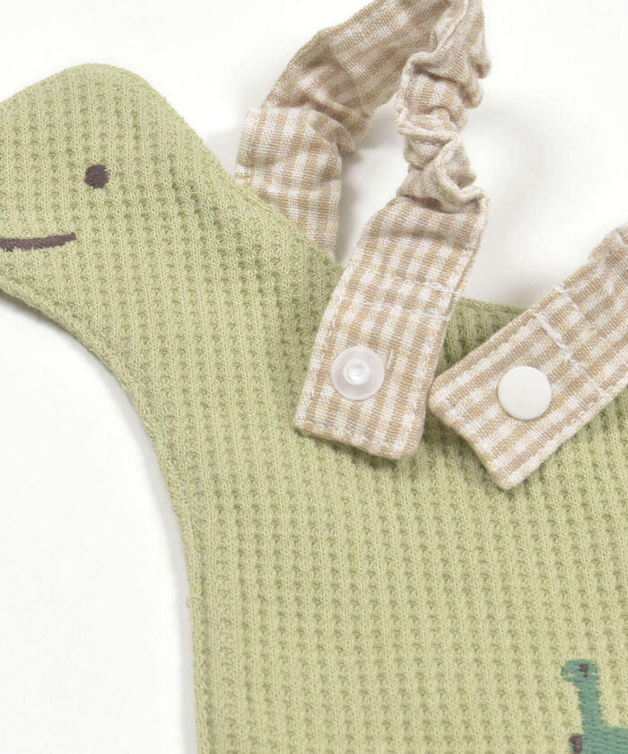 Slap Slip Baby Slow-moving Dinosaur Waffle Bib Baby