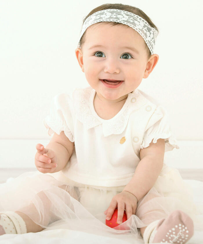 斯拉普 斯利普 嬰兒 SLAP SLIP BABY 【相同】切換蕾絲領連身衣嬰兒
