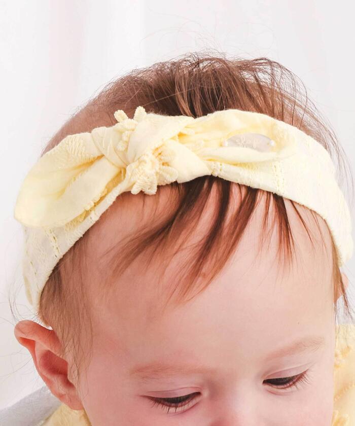 スラップ スリップ ベビー SLAP SLIP BABY 【お揃い】レースリボンヘアバンドベビー(44~54cm) （ピンク） ピンク