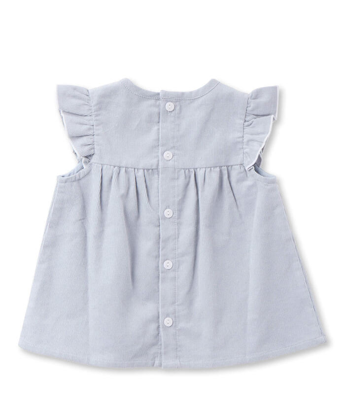 スラップ スリップ ベビー SLAP SLIP BABY 肩フリルコールテン刺しゅうワンピース+ブルマ2点セットベビー