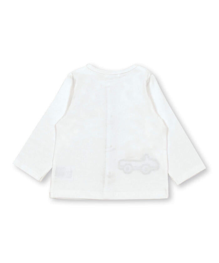 斯拉普 斯利普 嬰兒 SLAP SLIP BABY 【UV防護】無袖雙色動物印花刺繡開衫嬰兒(70~