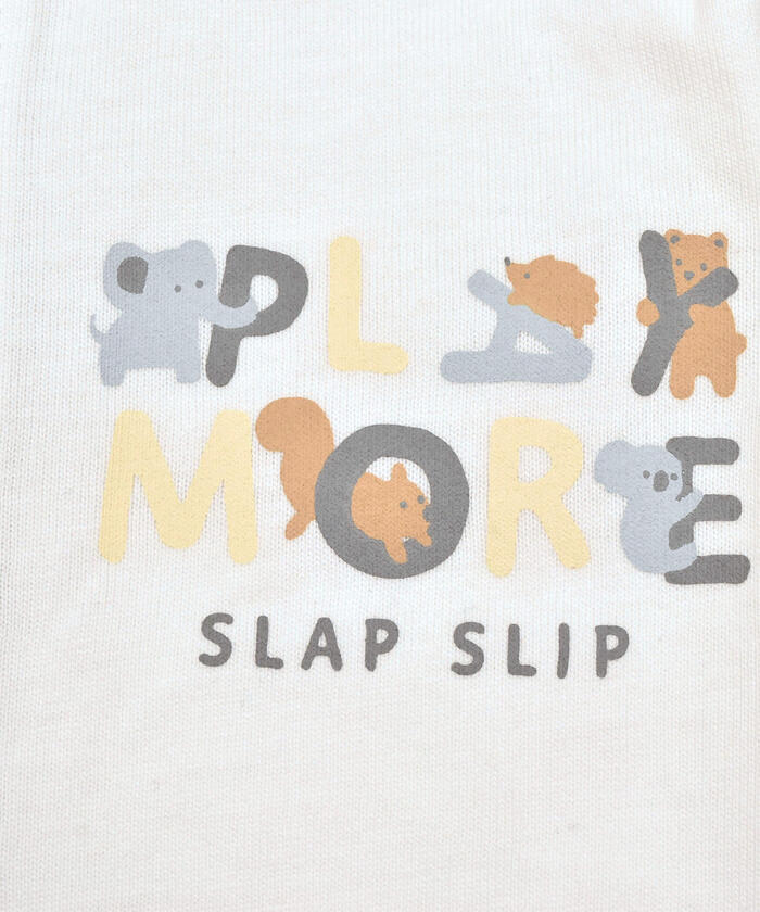 斯拉普 斯利普 嬰兒 SLAP SLIP BABY 【UV防護】無袖雙色動物印花刺繡開衫嬰兒(70~