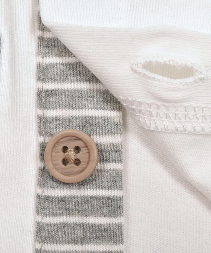 斯拉普 斯利普 嬰兒 SLAP SLIP BABY 【UV防護】無袖雙色動物印花刺繡開衫嬰兒(70~