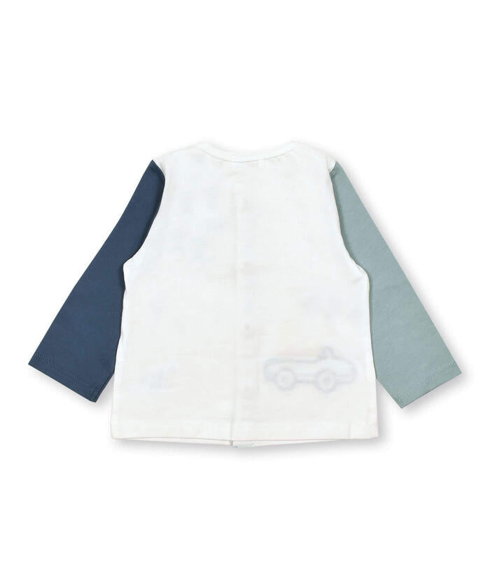 斯拉普 斯利普 嬰兒 SLAP SLIP BABY 【UV防護】無袖雙色動物印花刺繡開衫嬰兒(70~