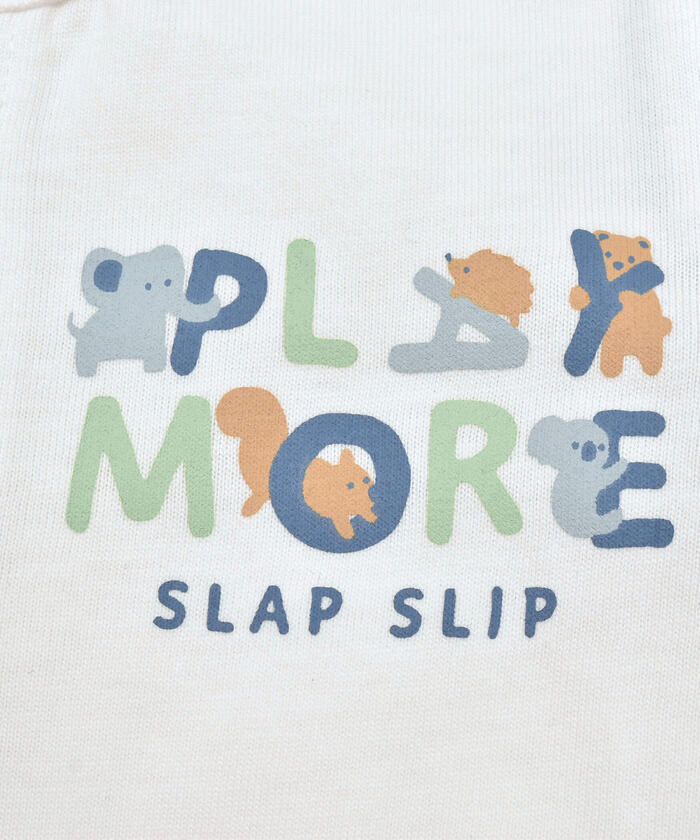 斯拉普 斯利普 嬰兒 SLAP SLIP BABY 【UV防護】無袖雙色動物印花刺繡開衫嬰兒(70~