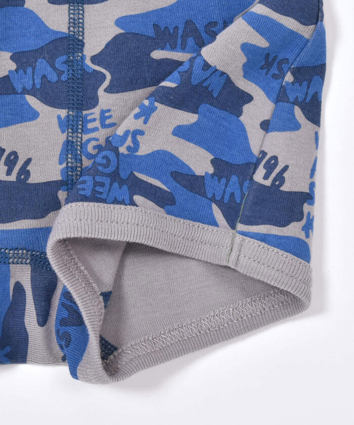 WASK Plain + Camouflage Logo Pattern 2P Ribbed Shorts [Non-returnable item]