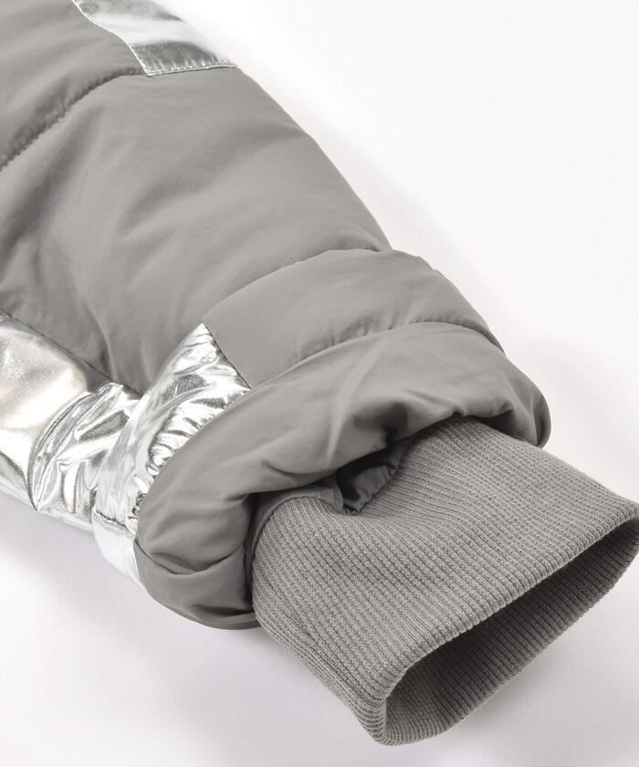 WASK Water-Repellent Process Silver Contrast Mid-Weight Taffeta Jacket