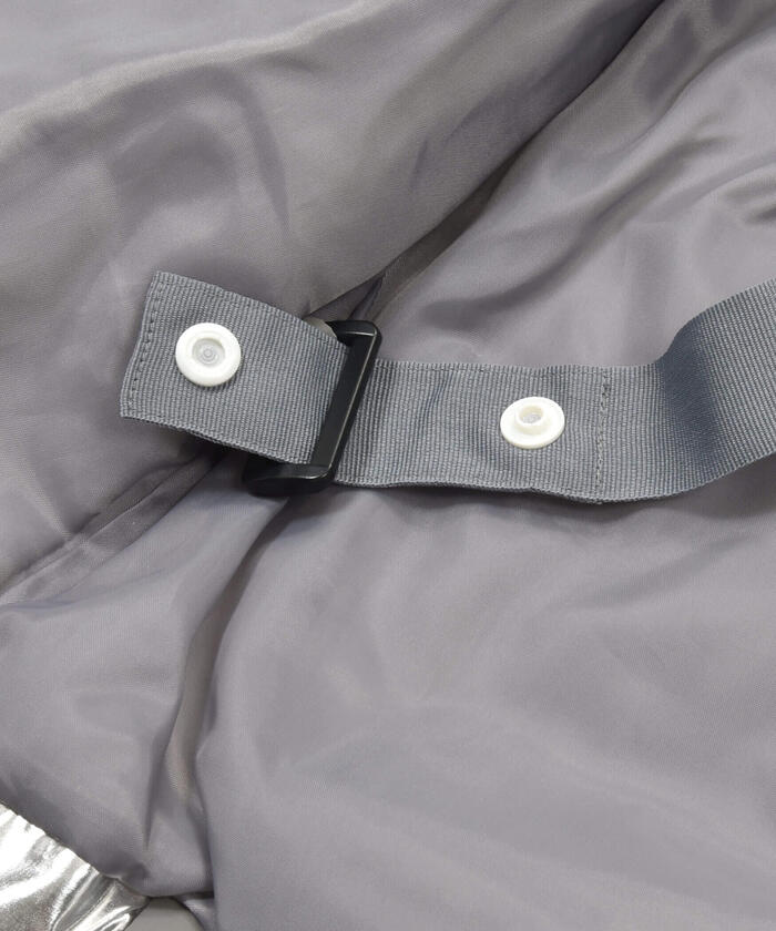 WASK Water-Repellent Process Silver Contrast Mid-Weight Taffeta Jacket