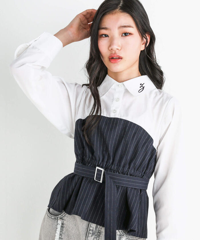 ZIDDY 【 Nico☆Puchi掲載 】 Bear Top Docking Shirt