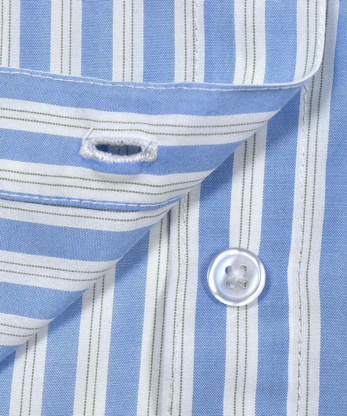 ZIDDY 【 Nico☆Puchi掲載 】 Stripe Shirt & Logo Embroidered T-Shirt Set (130~1)
