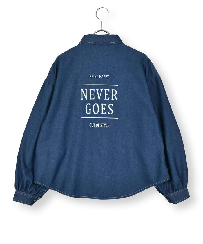 ZIDDY Bag Logo Denim Shirt