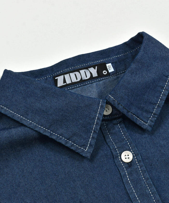 ZIDDY Bag Logo Denim Shirt