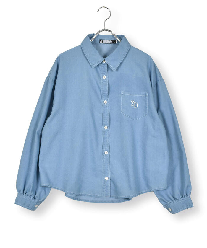 ZIDDY Bag Logo Denim Shirt
