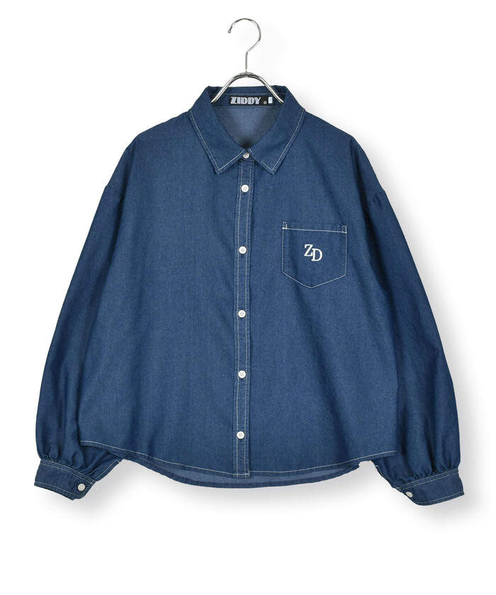 ZIDDY Bag Logo Denim Shirt