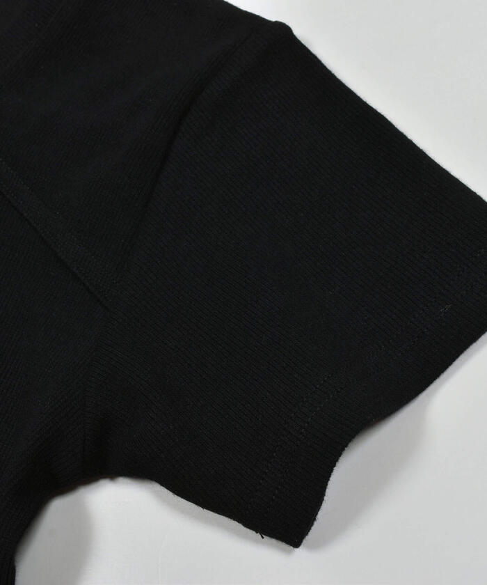 ZIDDY 【 Featured in Nico☆Puchi 】 Chain Detachable Ribbed T-Shirt