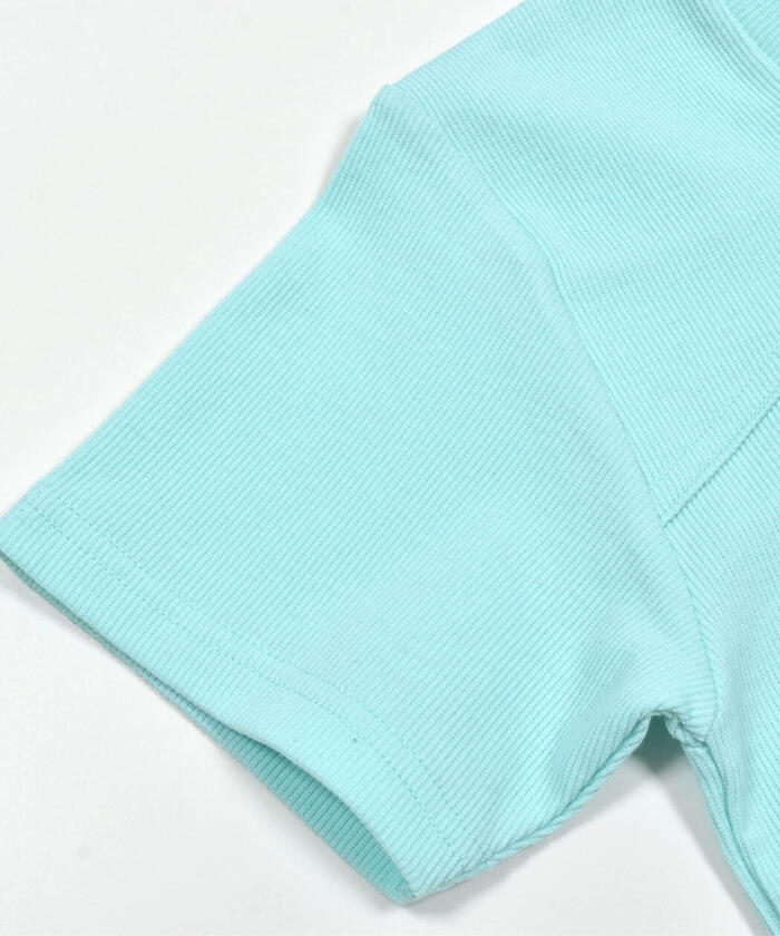 ZIDDY 【 Featured in Nico☆Puchi 】 Chain Detachable Ribbed T-Shirt