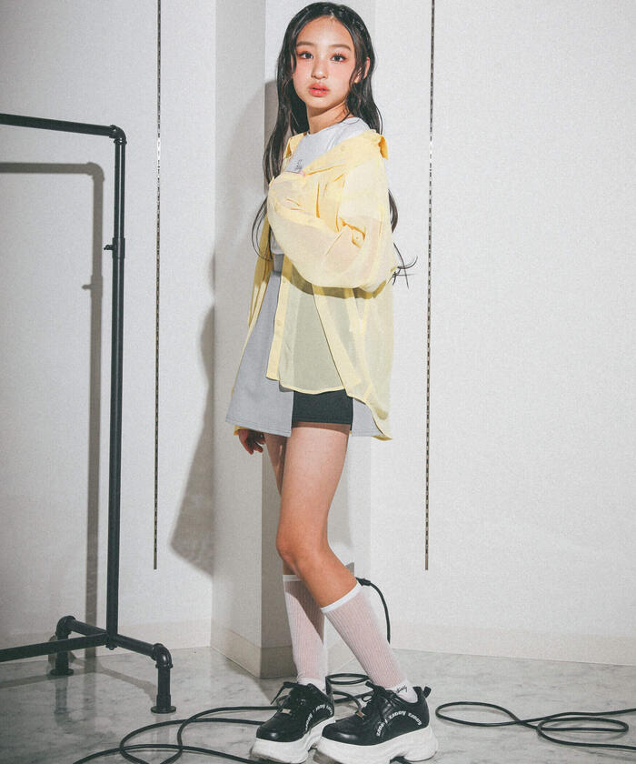 ZIDDY Sleeve-Open Sheer Shirt & T-Shirt Set