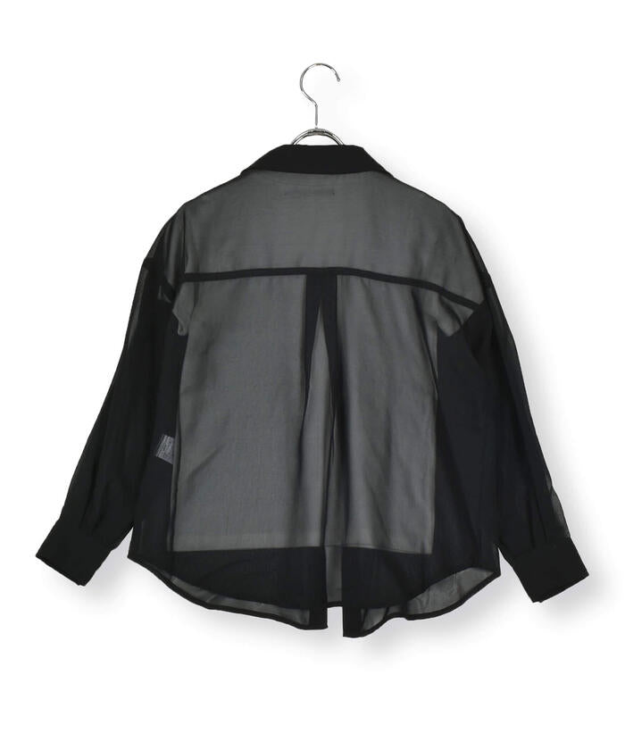 ZIDDY Sleeve-Open Sheer Shirt & T-Shirt Set