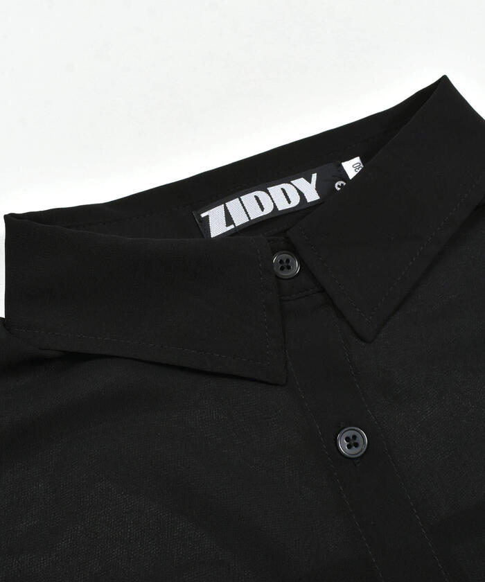 ZIDDY Sleeve-Open Sheer Shirt & T-Shirt Set