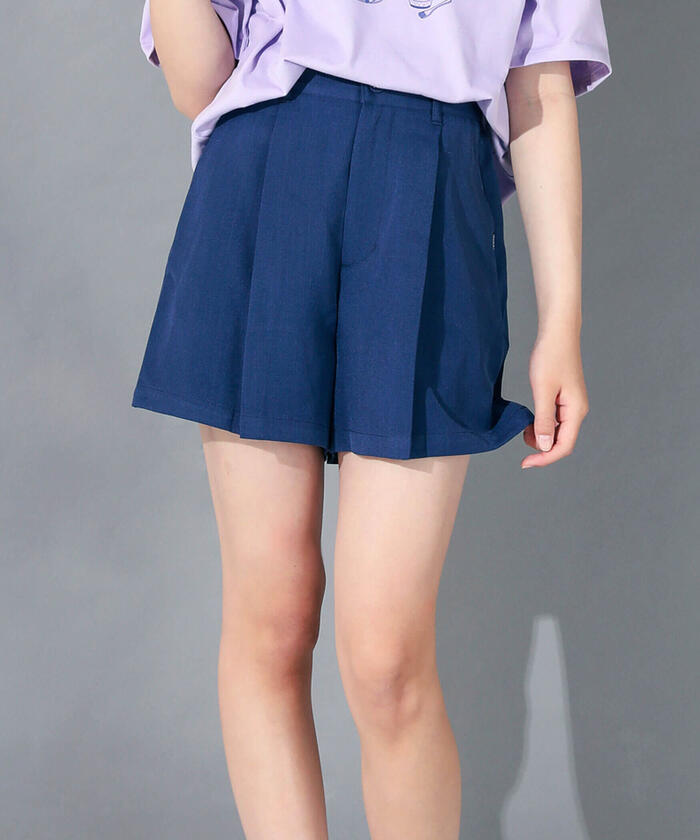 ZIDDY 【 Nico☆Puchi掲載 】 Linen Blend Slub Short Pants