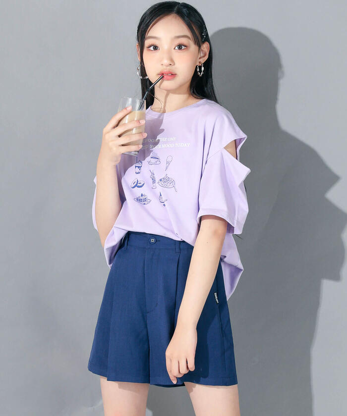 ZIDDY 【 Nico☆Puchi掲載 】 Linen Blend Slub Short Pants