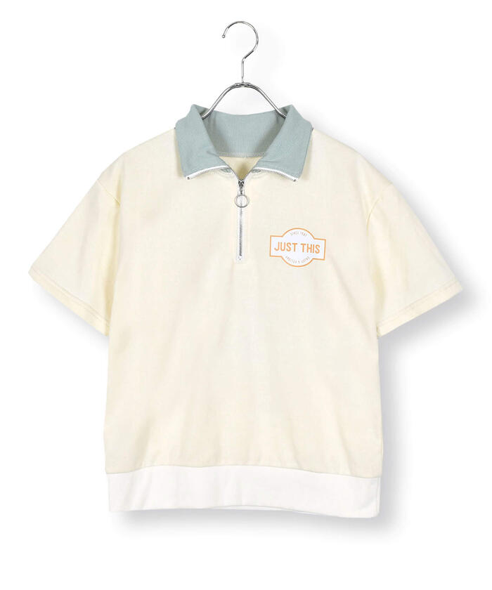 ジディー ZIDDY ハーフジップバックプリントTシャツ