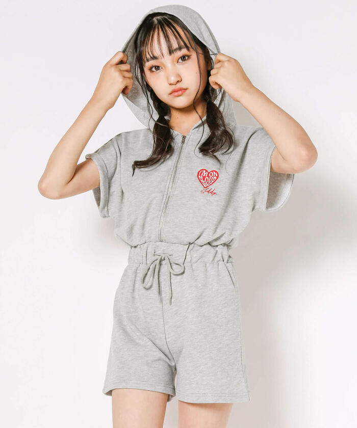 ZIDDY Hooded Short Sleeve All-in-One