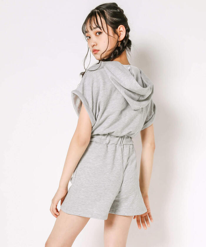 ZIDDY Hooded Short Sleeve All-in-One